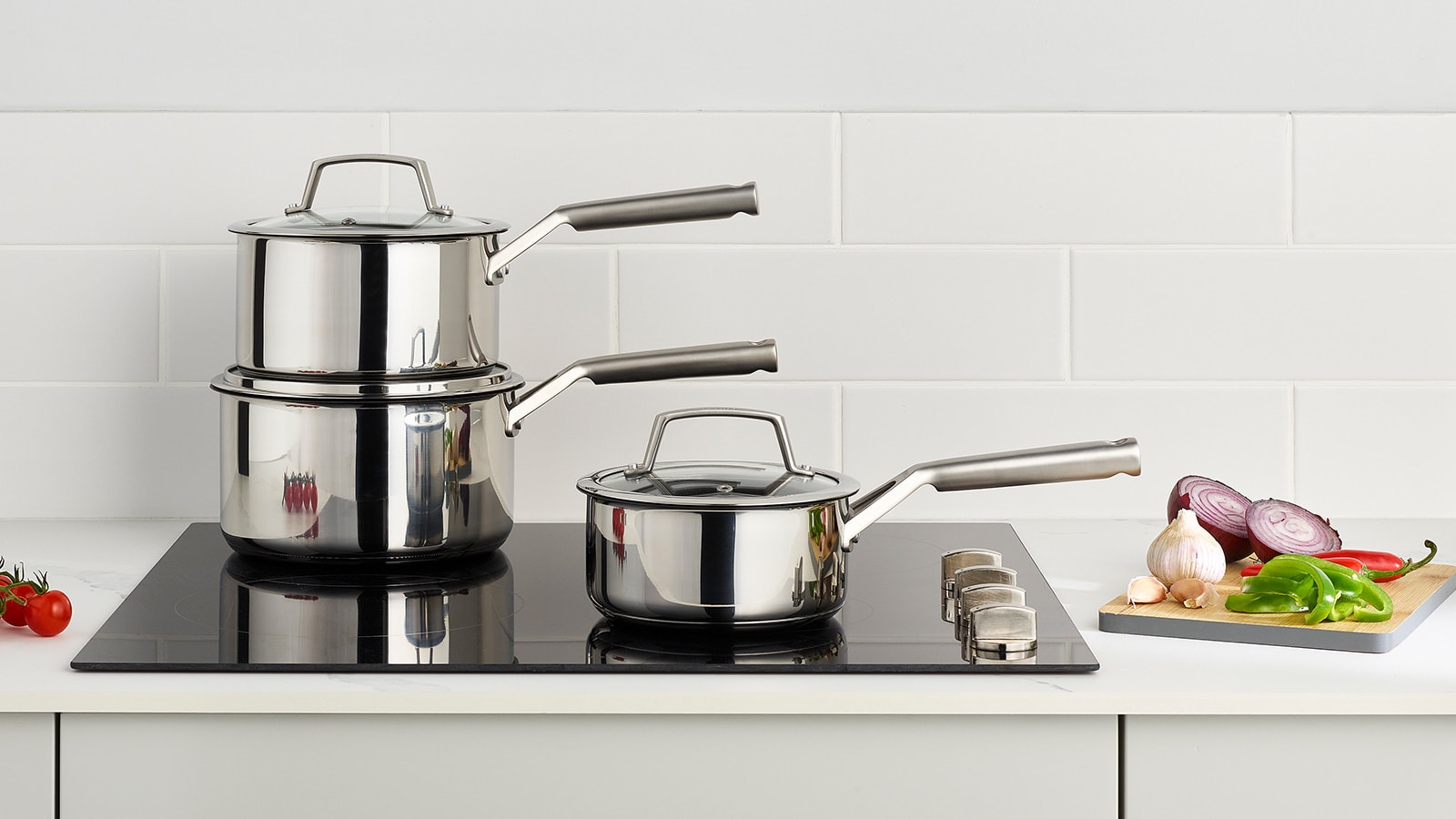 Ninja ZEROSTICK Stainless Steel 3Piece Pan Set Ninja UK